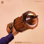 Hand Carved Wooden Cutwork Lamp Octagon