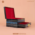 2-Tier Wooden Jewelry Box with Daraz