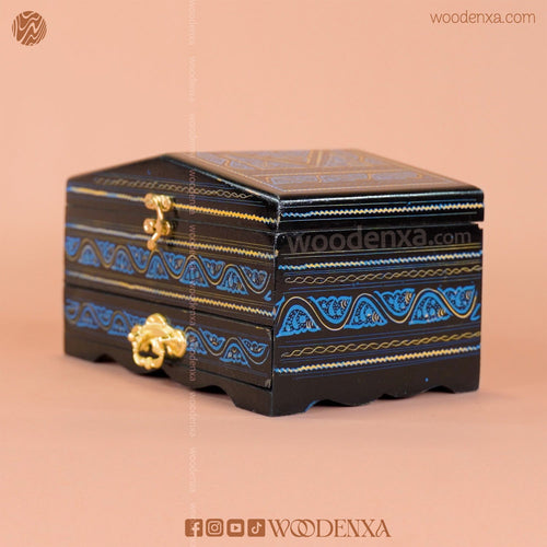 2-Tier Wooden Jewelry Box with Daraz