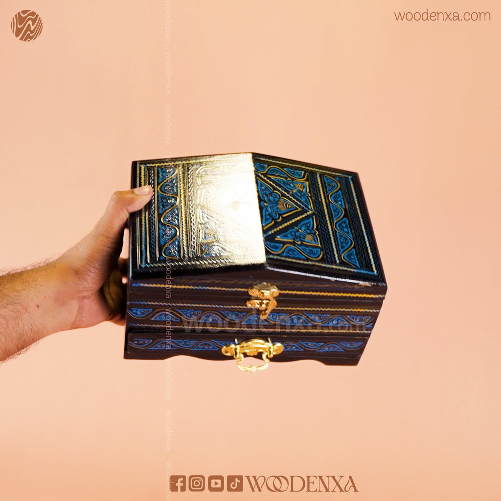 2-Tier Wooden Jewelry Box with Daraz