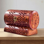 Fully Carved Wooden Jewellery Box with
