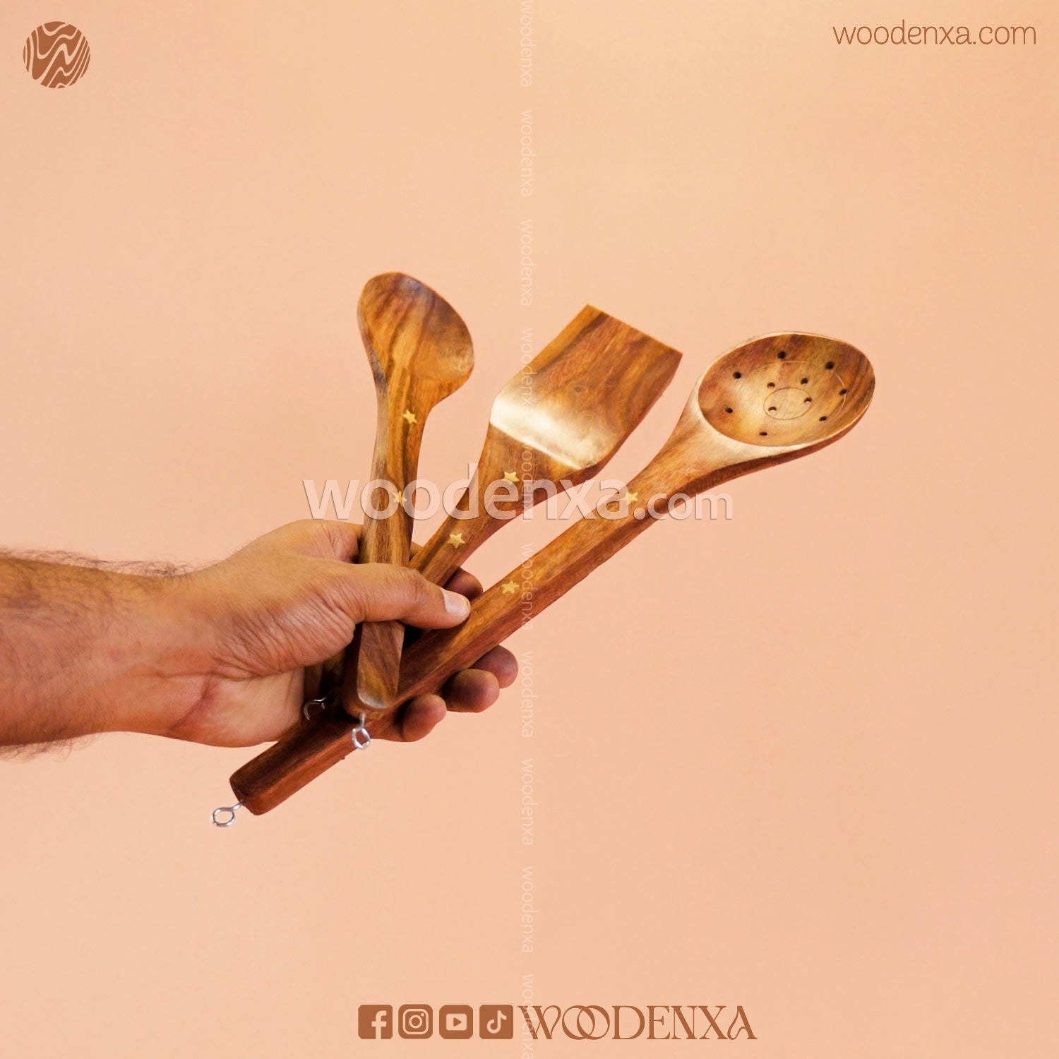 Wooden Kitchen Utensils Cooking Set