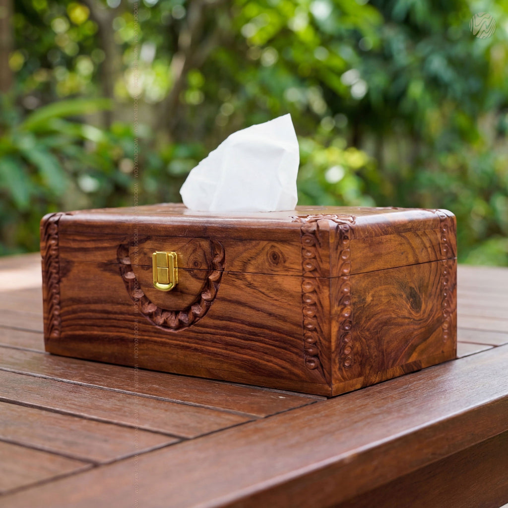 Luxury Solid Wooden Tissue Box