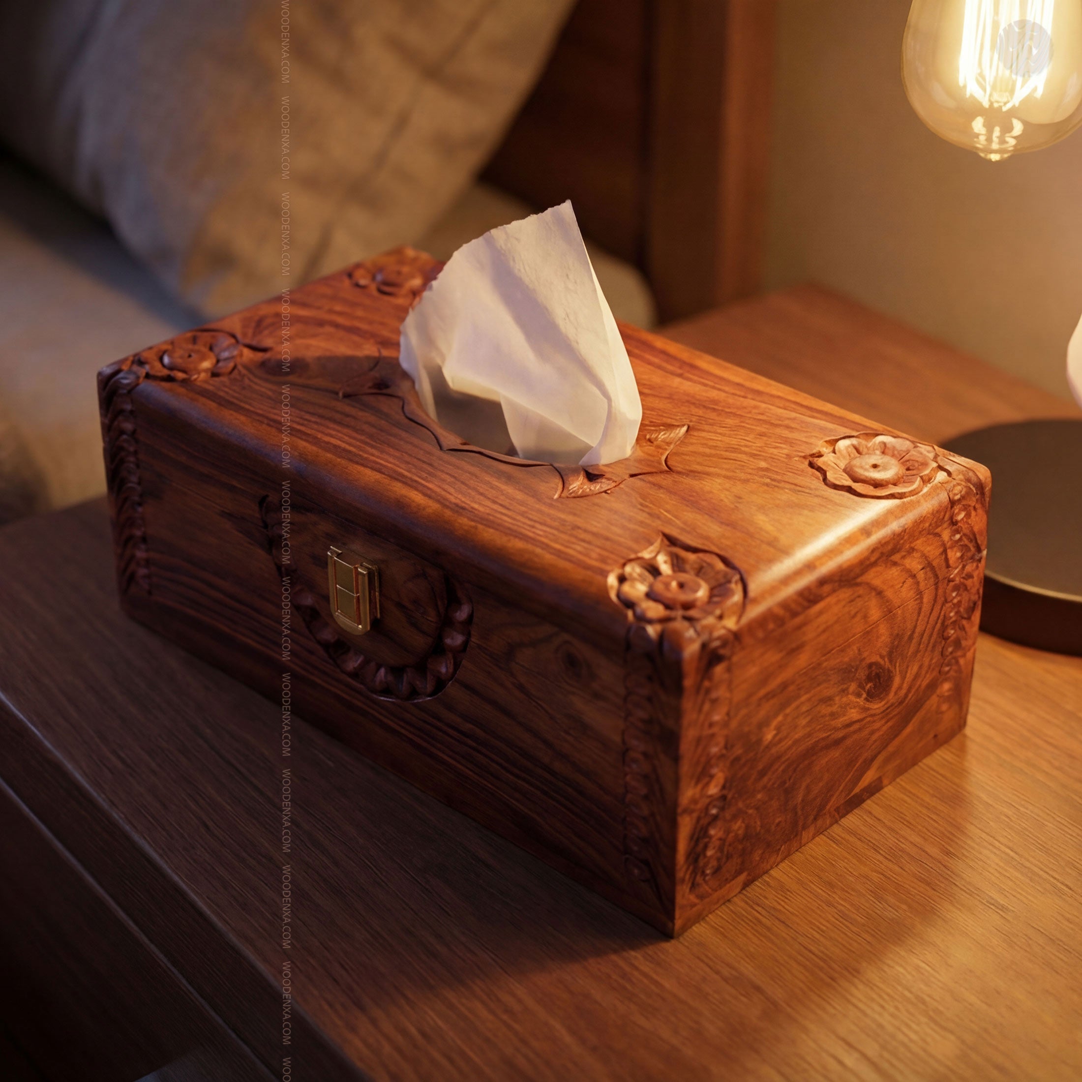 Luxury Solid Wooden Tissue Box