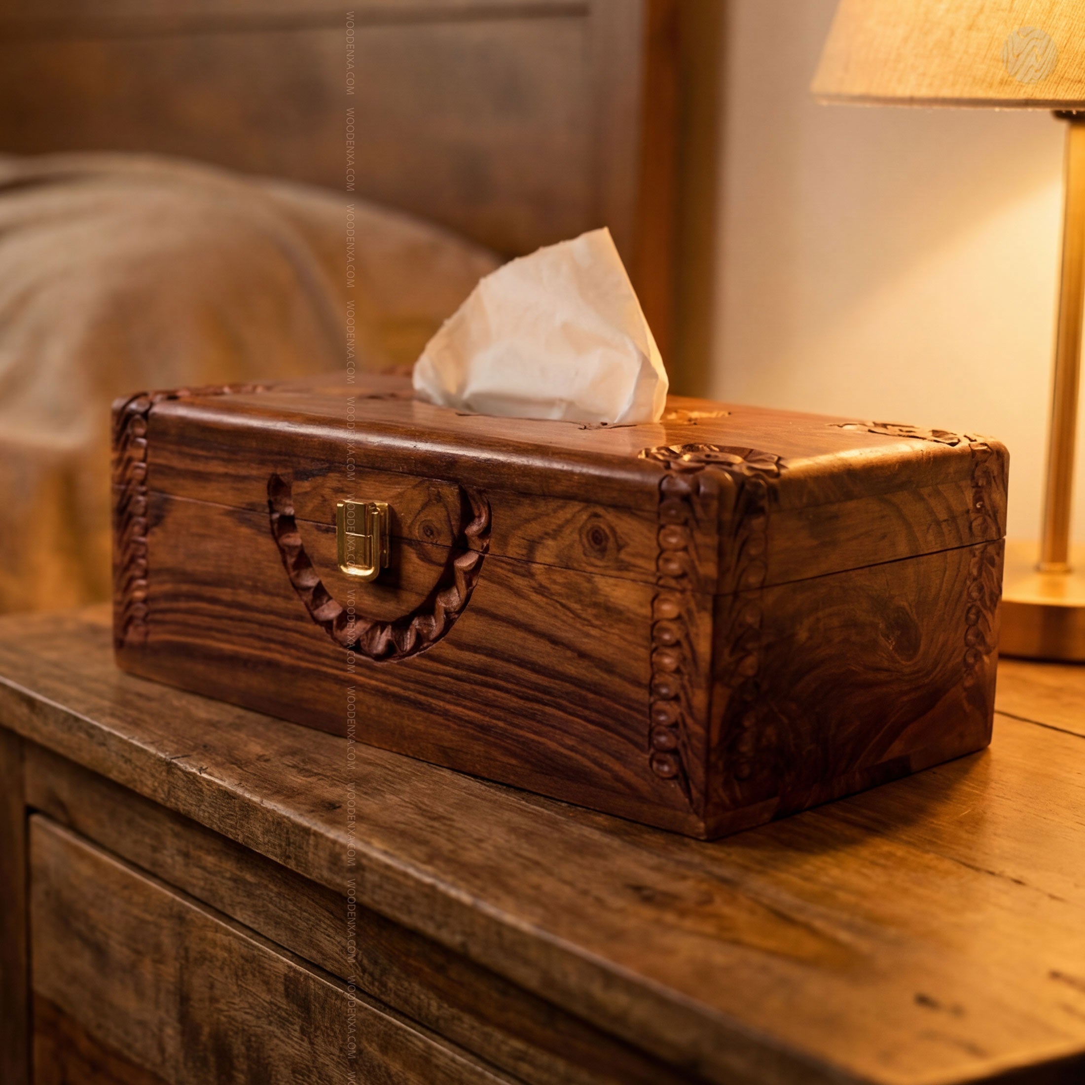 Luxury Solid Wooden Tissue Box