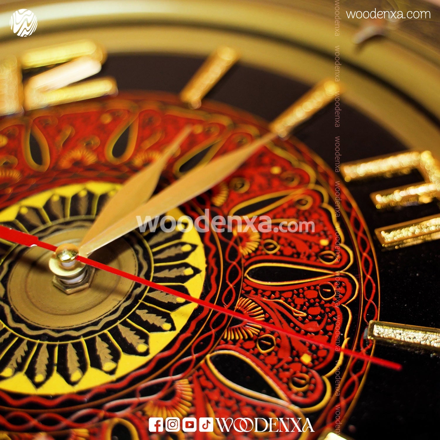 Naqshi Art Wooden Wall Clock