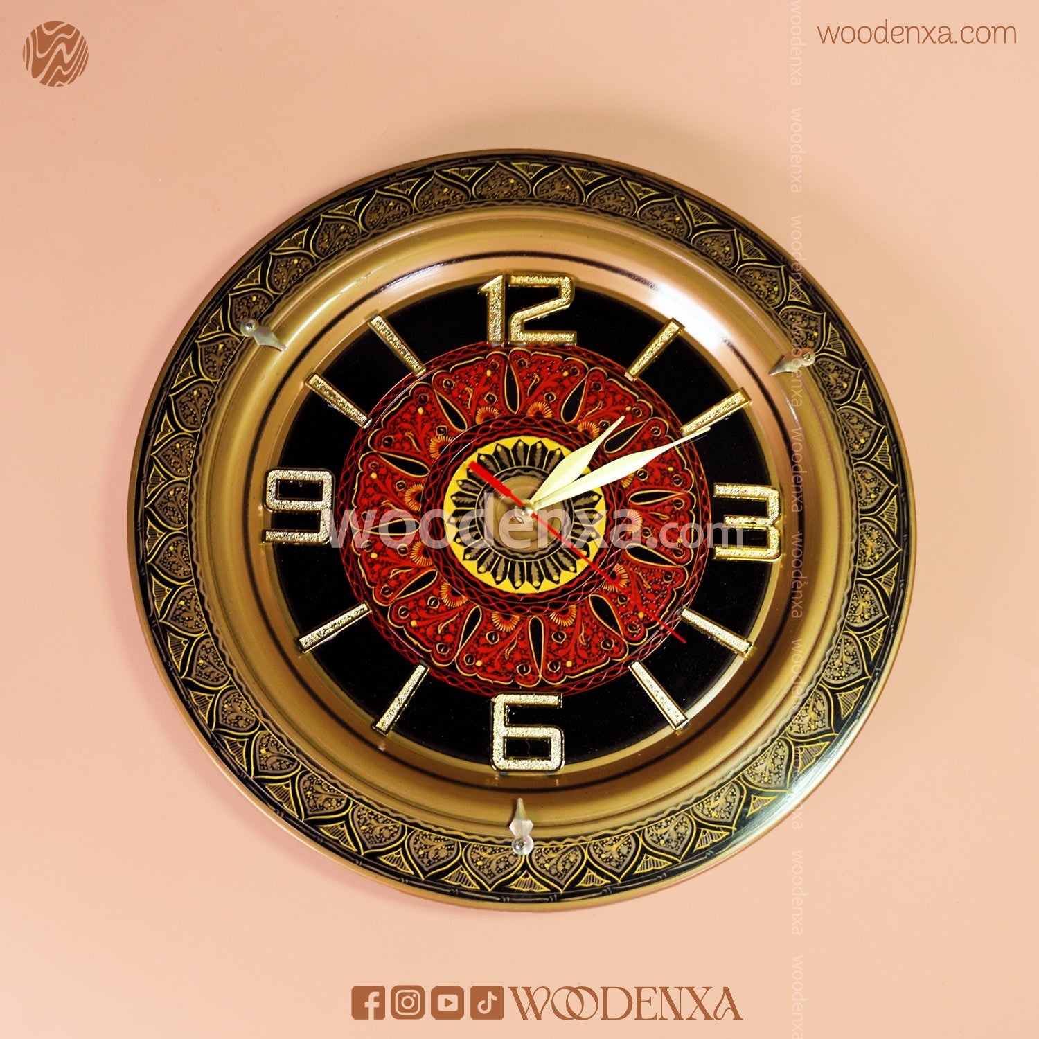 Naqshi Art Wooden Wall Clock