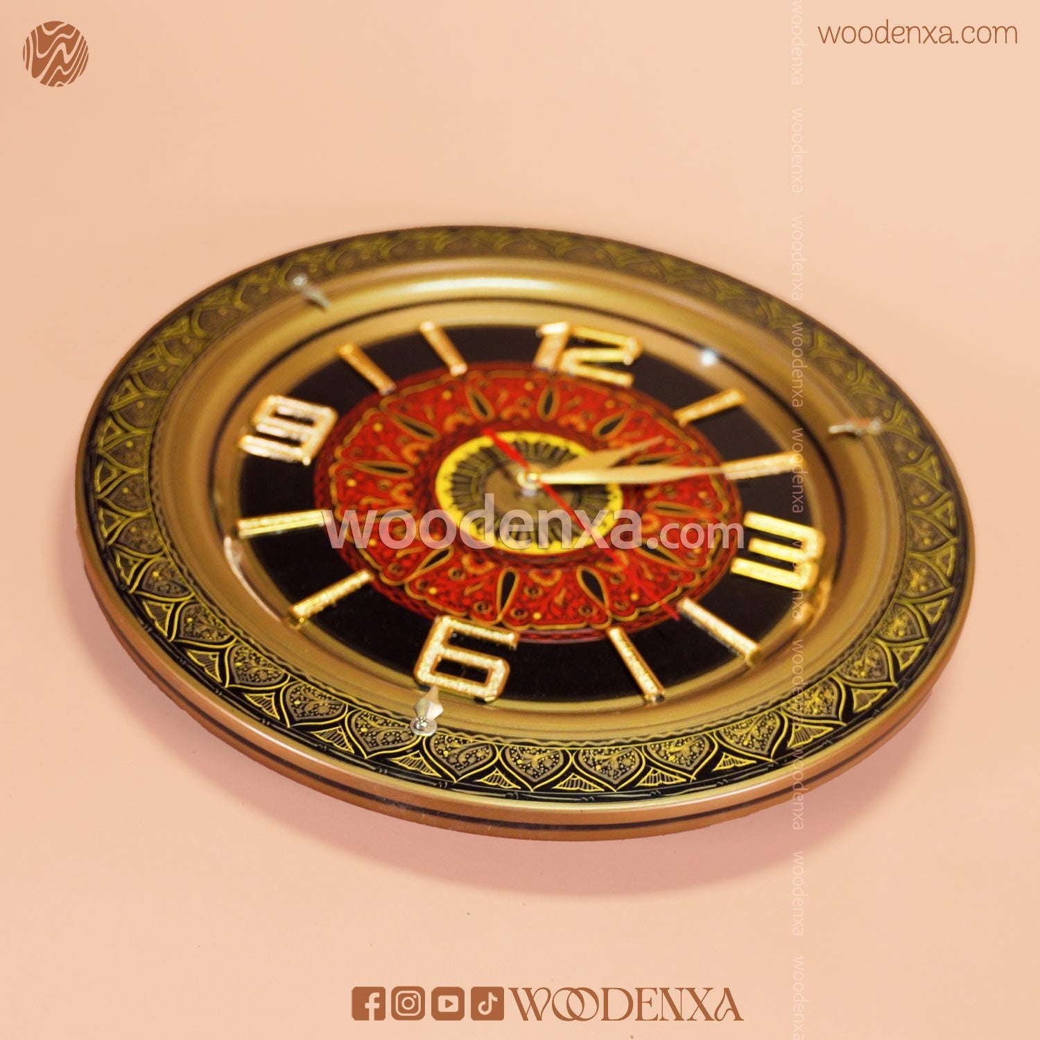 Naqshi Art Wooden Wall Clock