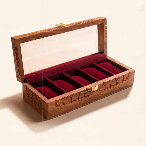5 Watch Wooden Box with Acrylic