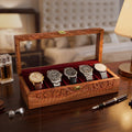 5 Watch Wooden Box with Acrylic