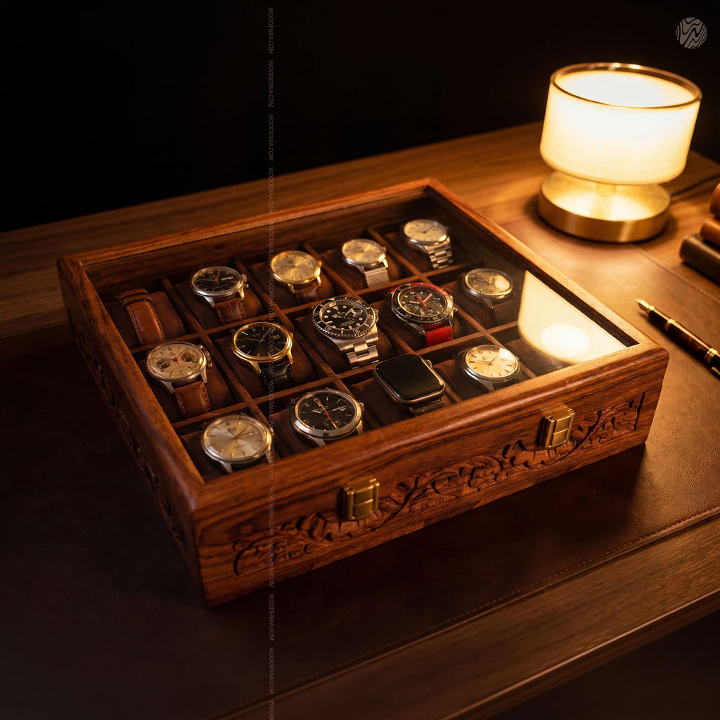 Premium 15 Slot Wooden Watch Box