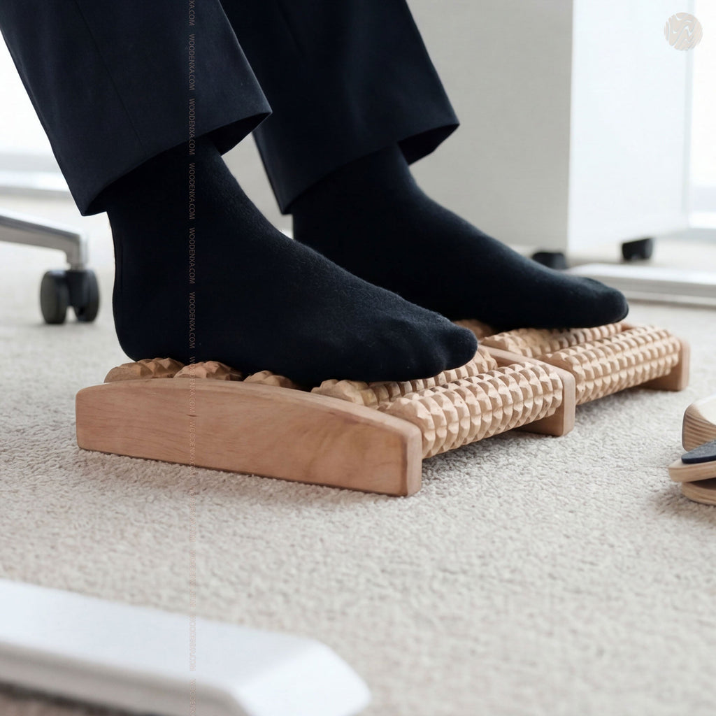 Premium Wooden Foot Massager Roller