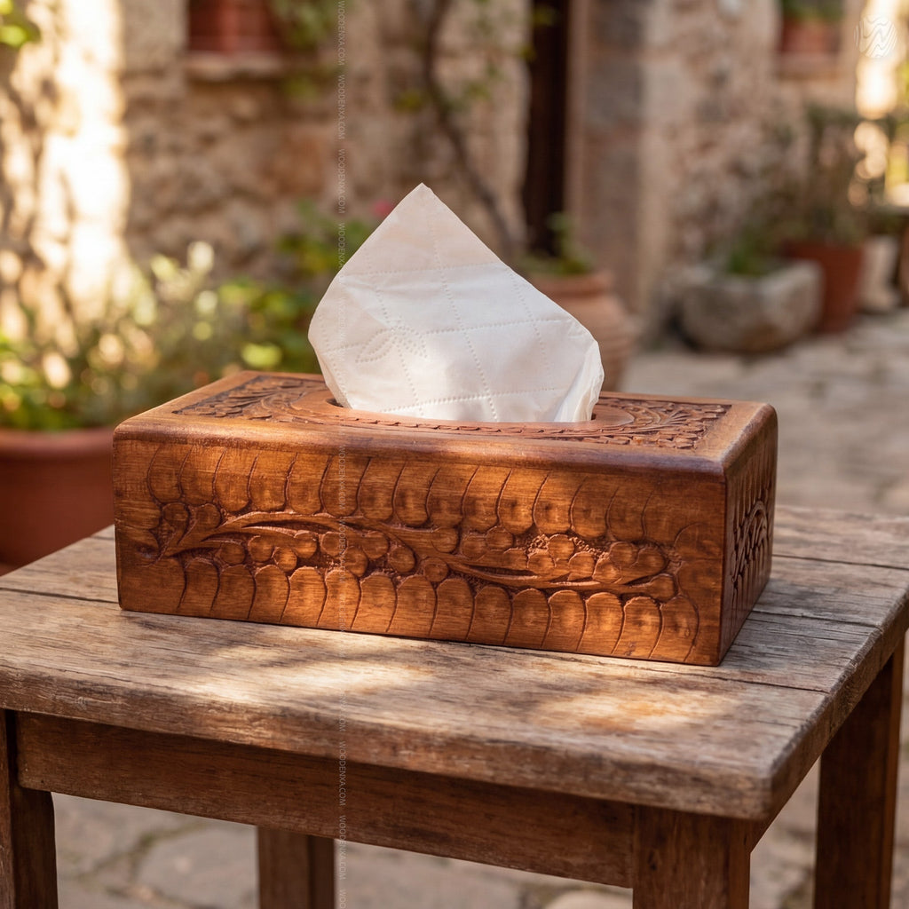 Small Size Handcrafted Fully Carved Wooden