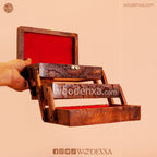 Trifold Wooden Jewelry Box 8x5 with