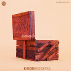 Trifold Wooden Jewelry Box 9x5 with