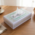 White Wooden Tissue Box