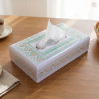White Wooden Tissue Box