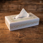White Wooden Tissue Box