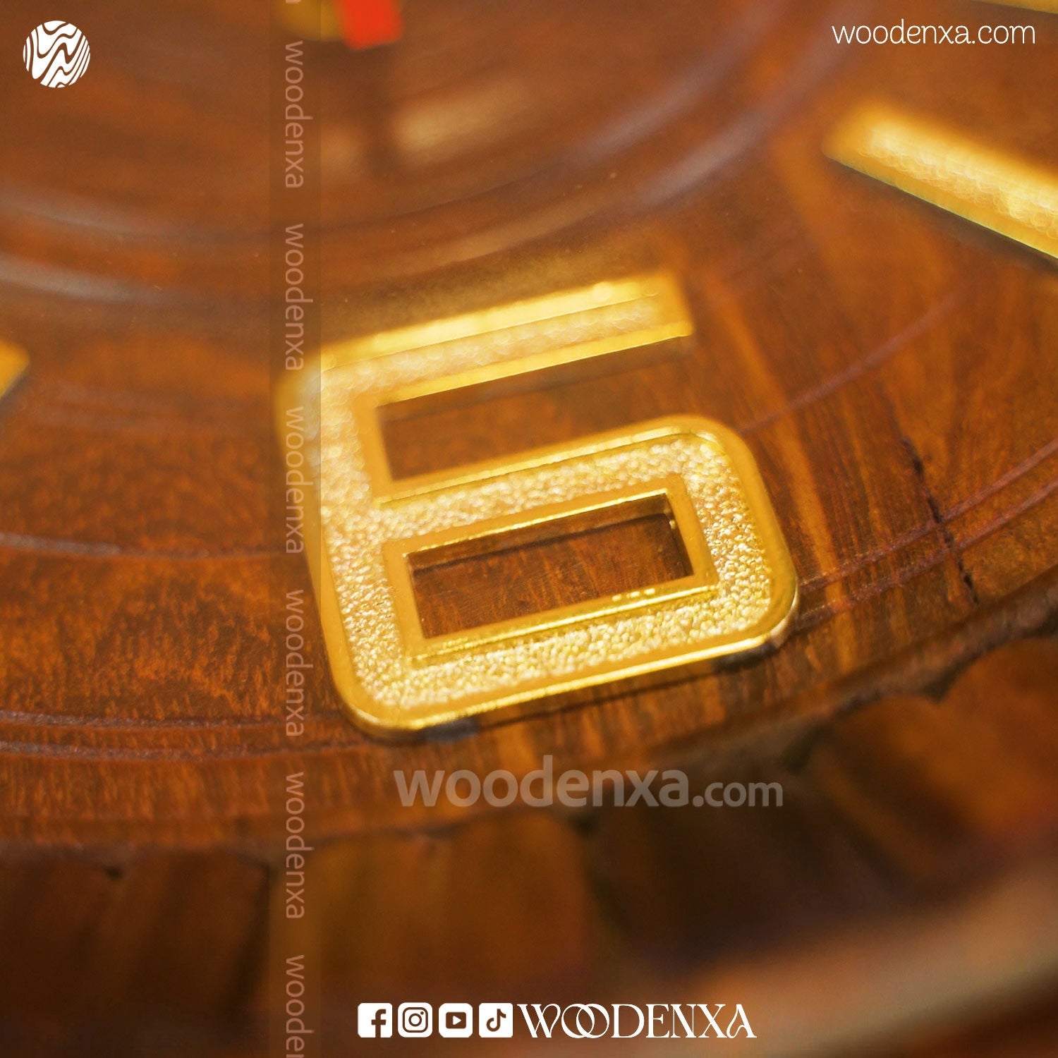Wooden Wall Clock 18 Inch Carving