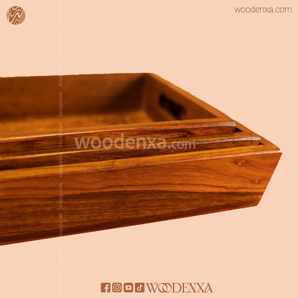 Wooden Carving Tray Set of 3