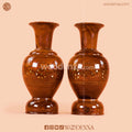 Wooden Guldan with Brass Work Set