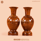 Wooden Guldan with Brass Work Set