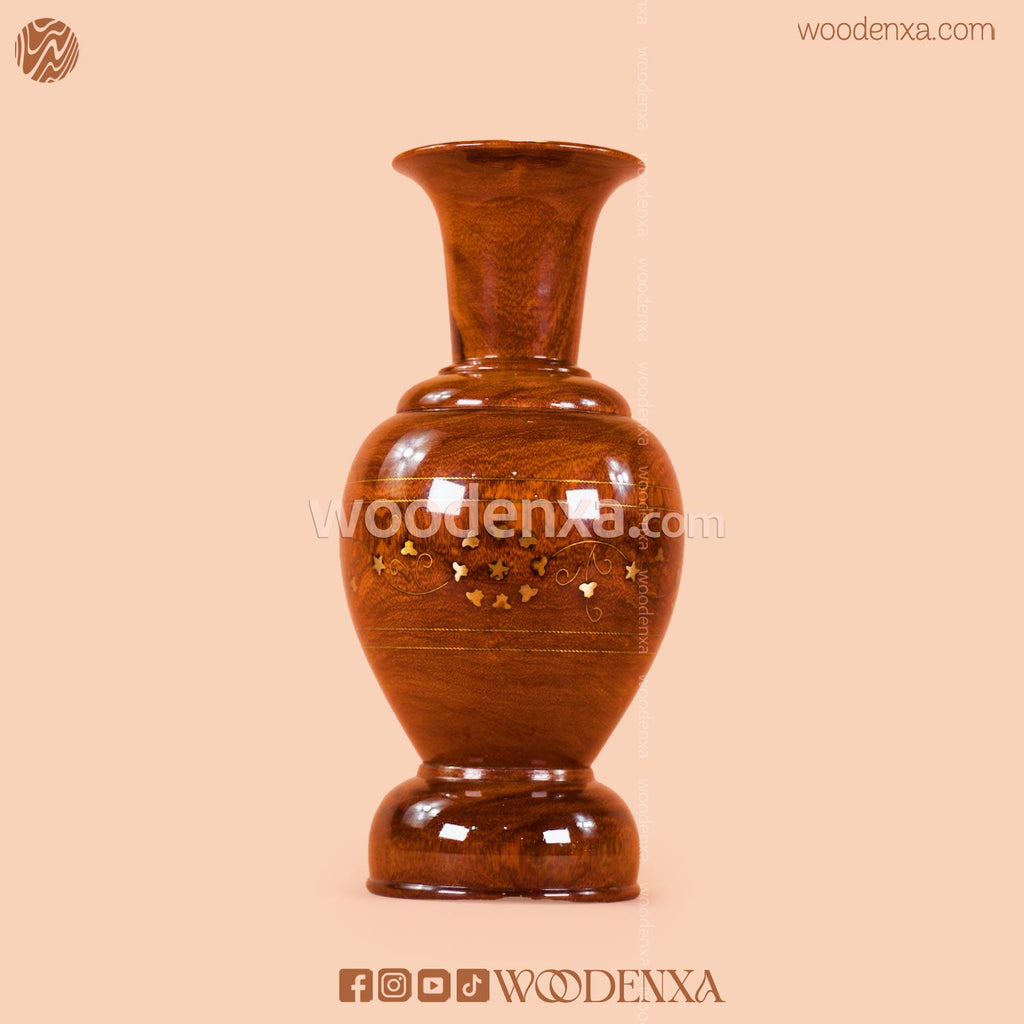 Wooden Guldan with Brass Work Set