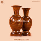 Wooden Guldan with Brass Work Set