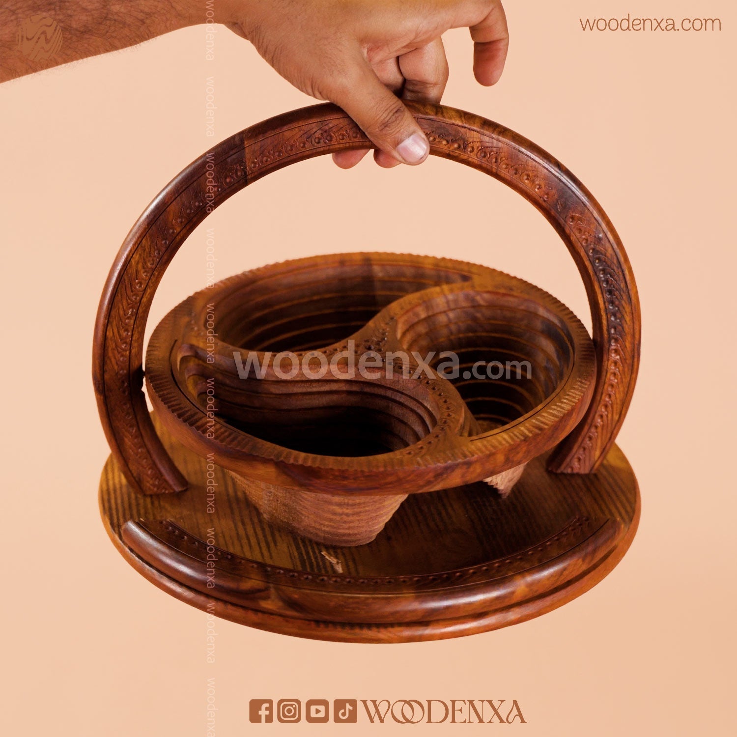 Wooden Handmade Dry Fruit Basket 3