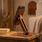 Wooden Adjustable Mobile Stand