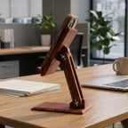 Wooden Adjustable Mobile Stand