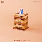 Wooden Multipurpose Pen Stand Holder Dual