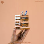 Wooden Multipurpose Pen Stand Holder Dual