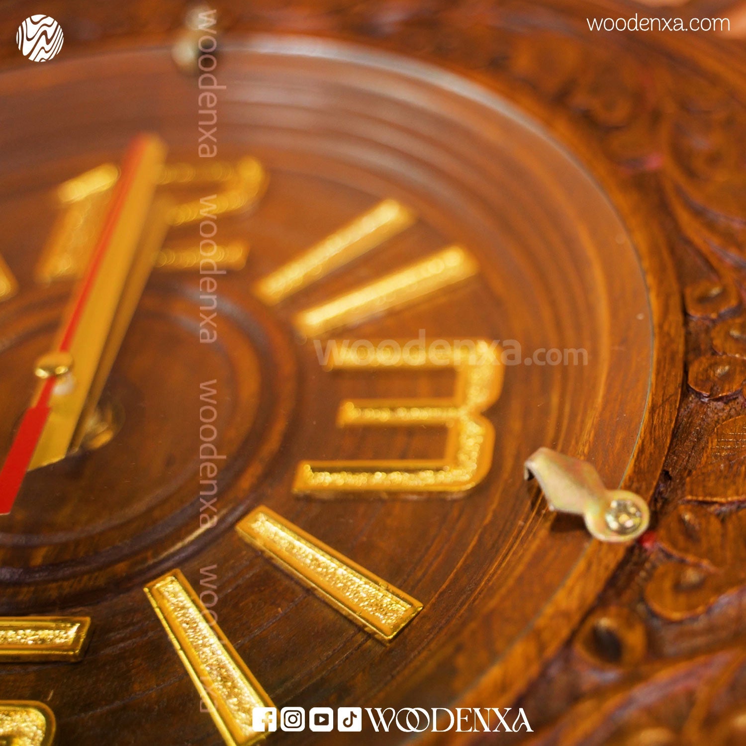 Fancy Wooden Wall Clock 16"