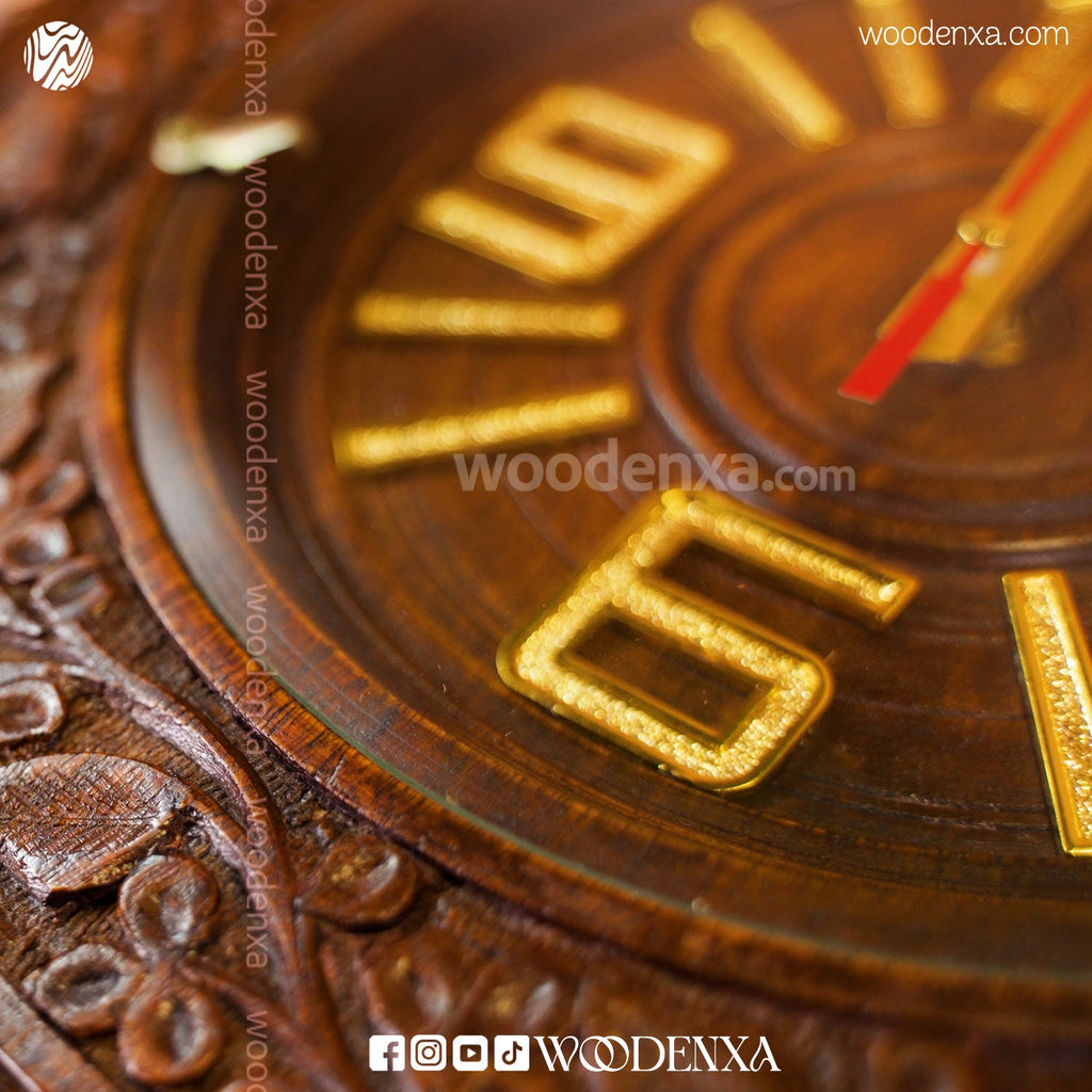 Fancy Wooden Wall Clock 16"