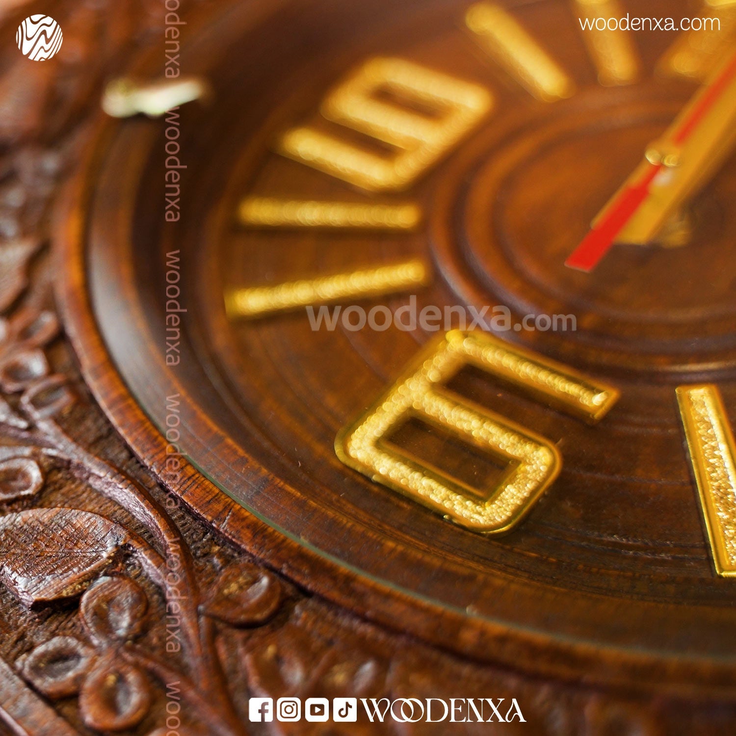 Fancy Wooden Wall Clock 16"