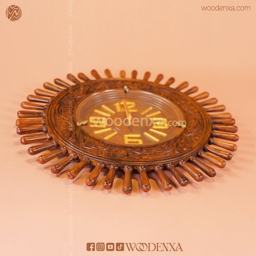 Fancy Wooden Wall Clock 16"