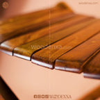 Premium Foldable Wooden Stool with Brass