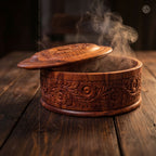 Hand-Carved Wooden Hotpot - Luxury Finish