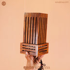 Handcrafted Wooden Square Lamp