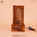Handcrafted Wooden Square Lamp