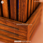 Handcrafted Wooden Square Lamp