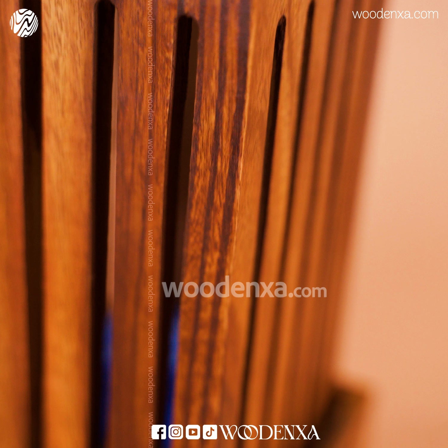 Handcrafted Wooden Square Lamp