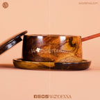 Handcrafted Wooden Sugar Pot with Spoon