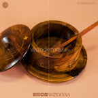 Handcrafted Wooden Sugar Pot with Spoon