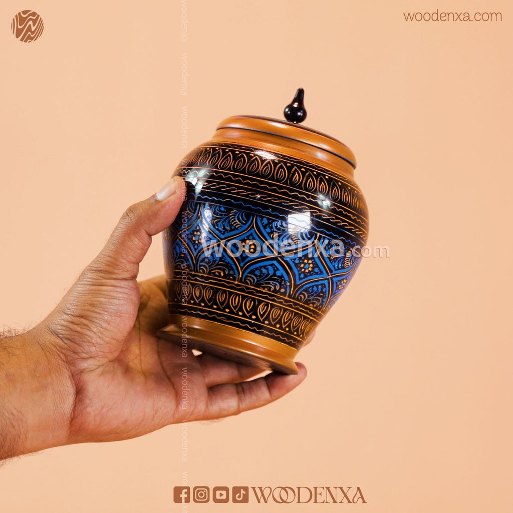 Handmade Wooden Candy Jar 5"