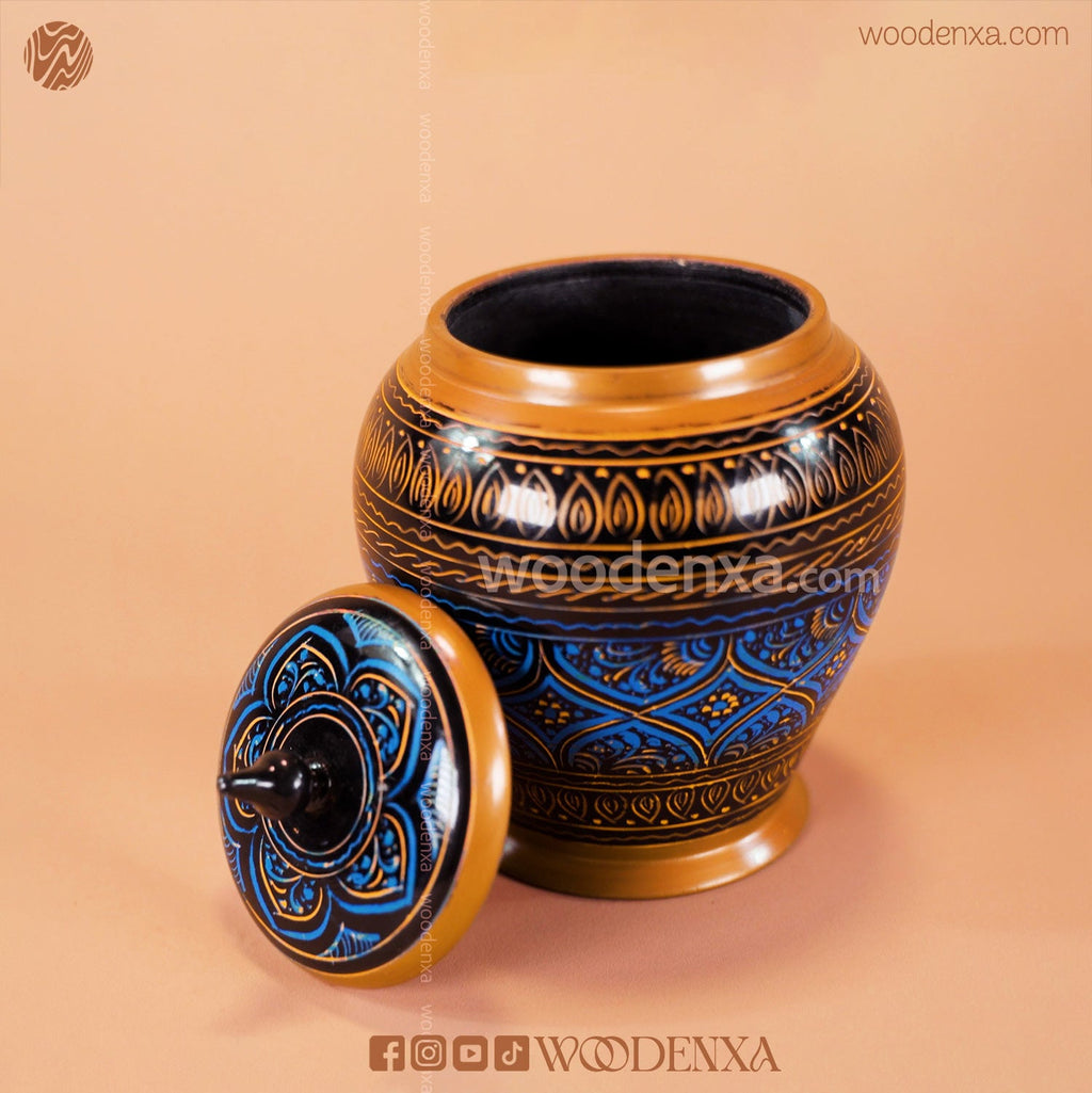 Handmade Wooden Candy Jar 5"
