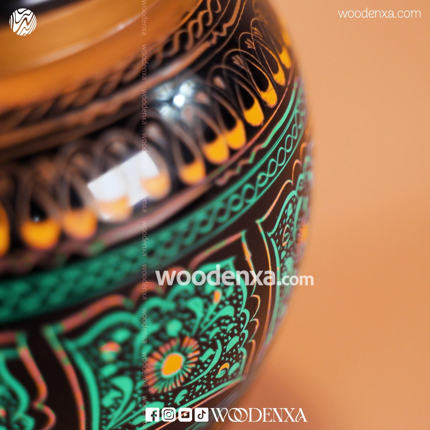 Handmade Wooden Candy Jar 6"