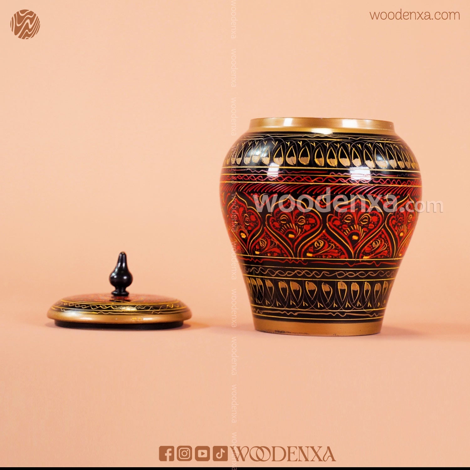 Wooden Candy Jar 5 Inch
