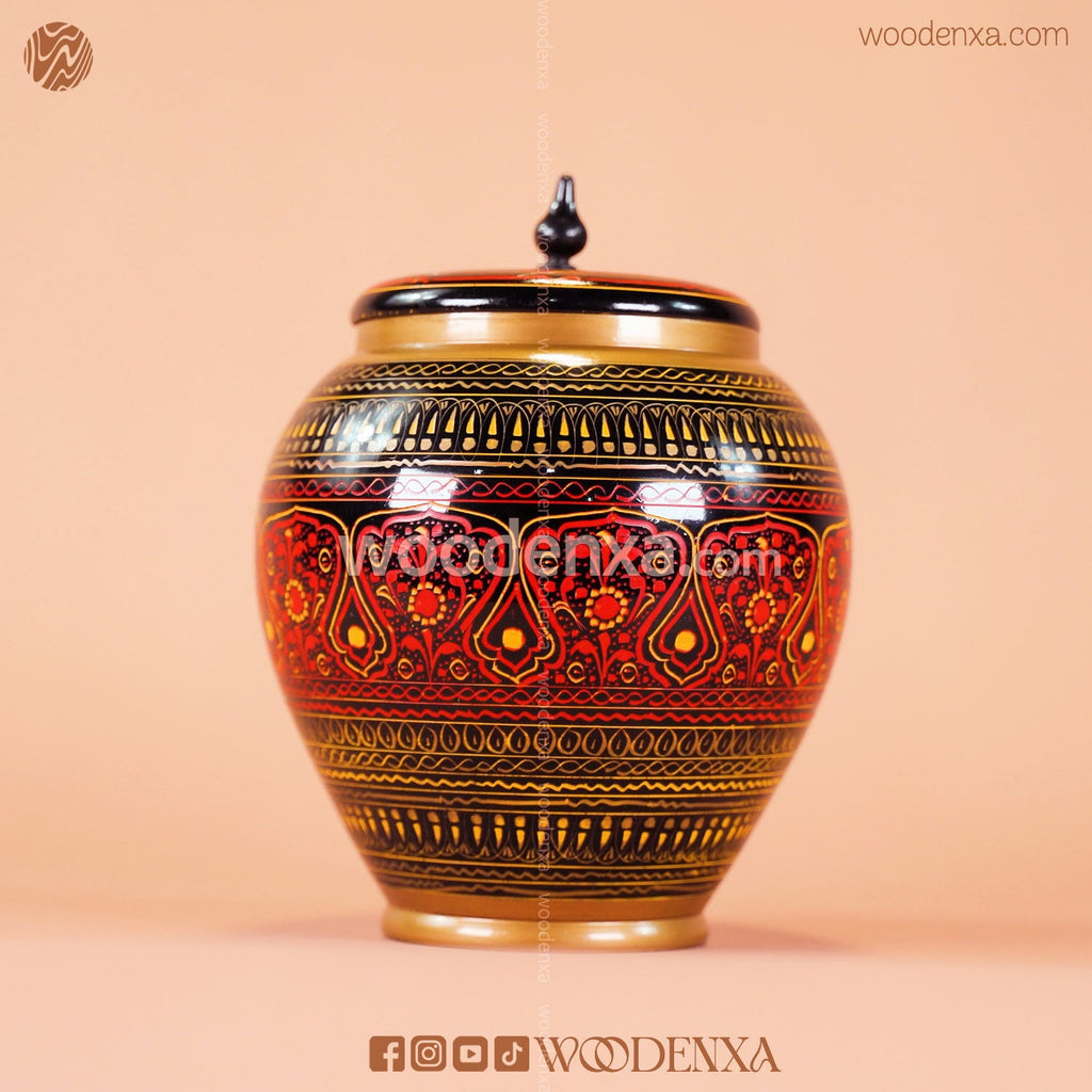 Handmade Wooden Candy Jar 6"